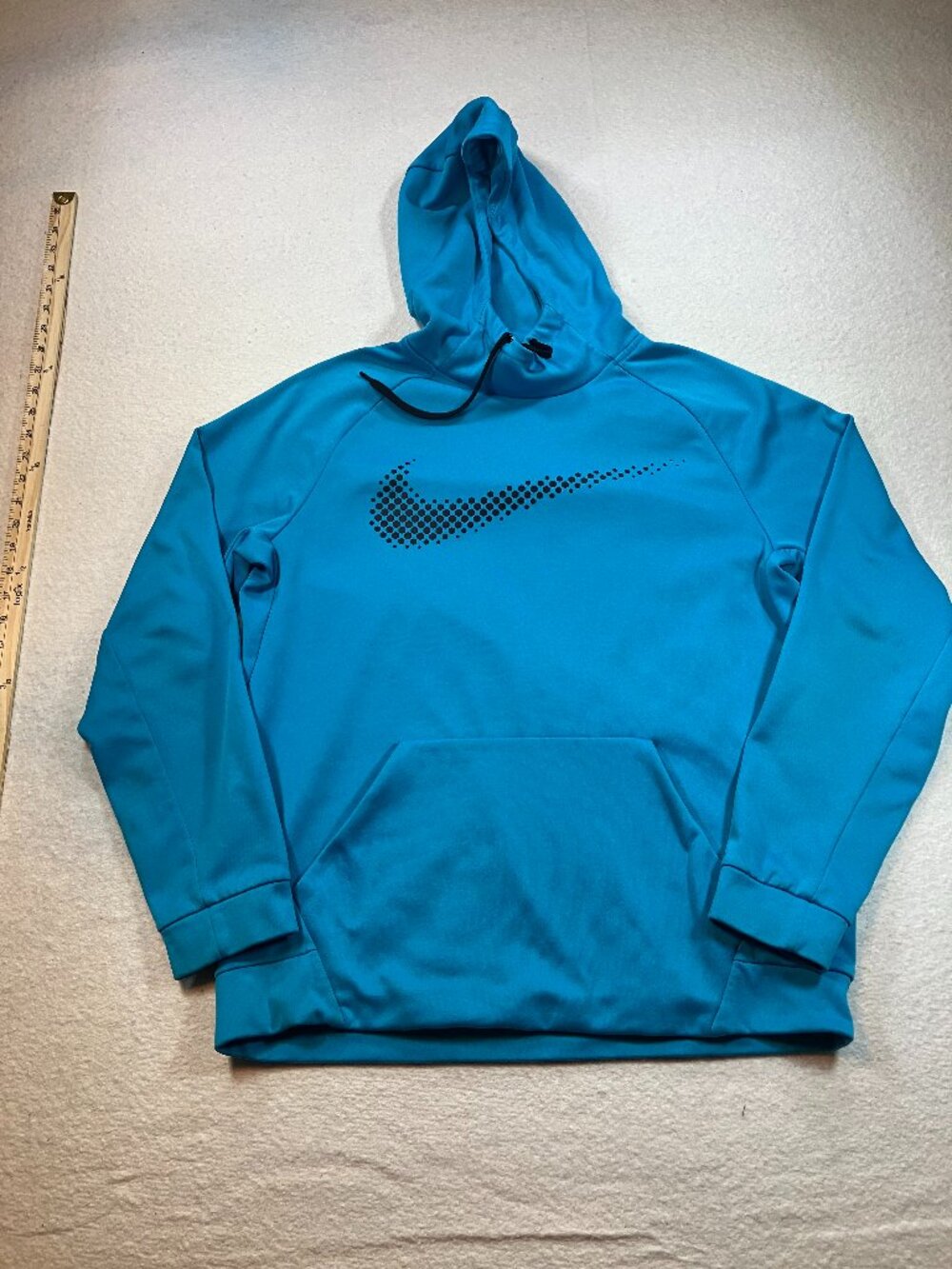 Nike Therma-Fit Performance Hoodie Blue with Dot Swooshe Mens L